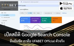 เปิดสถิติ Google Search Console ยืนยัน UFABET Official